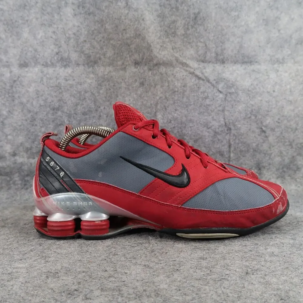 Nike Shoes Womens 8 Athletic Trainers Shox Sneakers Vintage Sport Red Grey Low